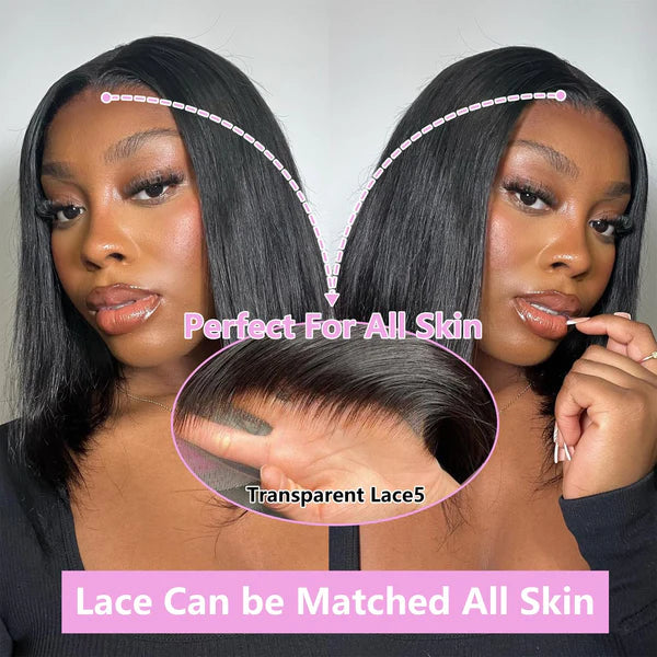 Short Bob 13x4 Lace Frontal Human Hair Wigs