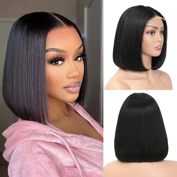 Short Bob 4x4 Lace Closure Human Hair Wigs