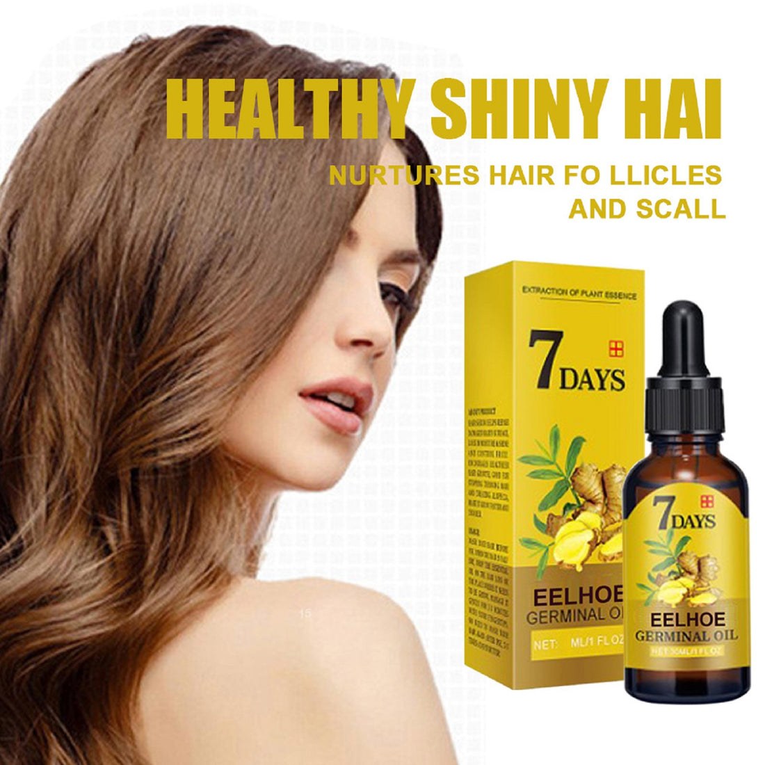 EELHOE Ginger Hair Care Solution For Hair Nourishing And Moisturizing Hair Care For Hair Stabilizing And Preventing Hair Loss