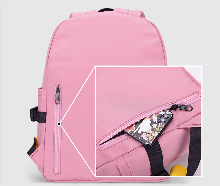 Student schoolbag simple ins style fresh literary campus girl backpack large capacity casual lightweight backpack