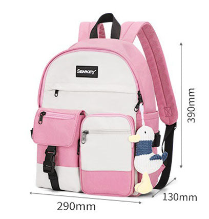 Student schoolbag simple ins style fresh literary campus girl backpack large capacity casual lightweight backpack