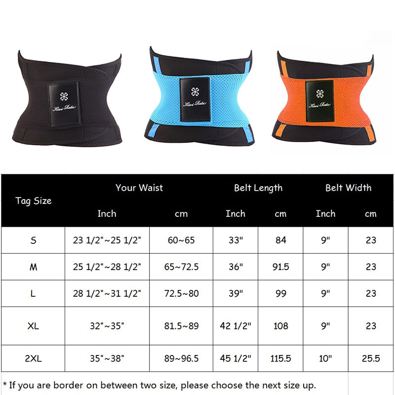 Fitness Belt Hot Body Shaper Waist Trainer Trimmer Corset Waist Belt