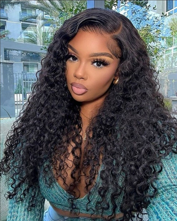 Brazilian Virgin Hair Deep Wave Full Lace Human Hair Wigs 28inch