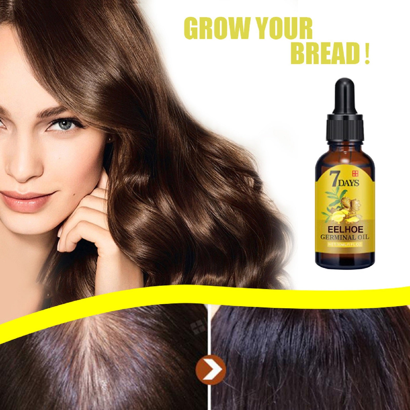 EELHOE Ginger Hair Care Solution For Hair Nourishing And Moisturizing Hair Care For Hair Stabilizing And Preventing Hair Loss