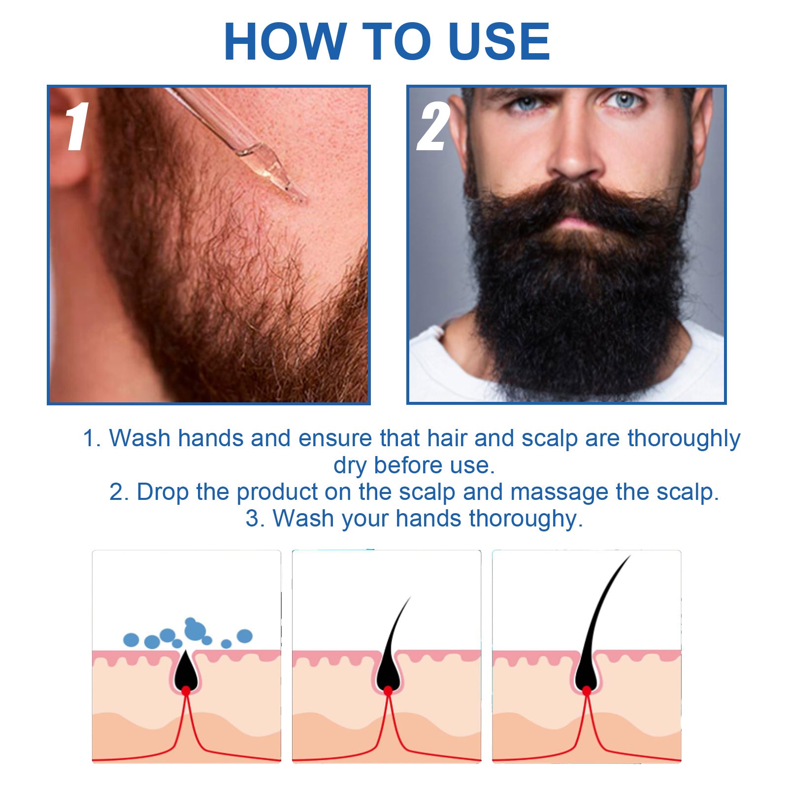 Copy of East Moon Men's Hair Care Liquid Men's Hair And Beard Nourishing And Lustrous Hair And Scalp Care Liquid