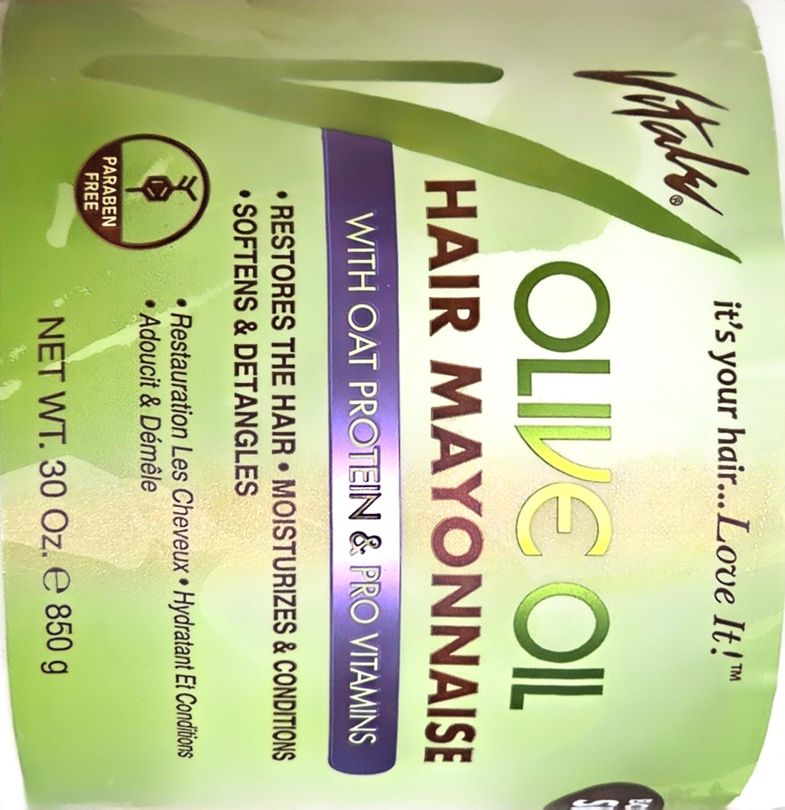Olive oil hair mayonnaise