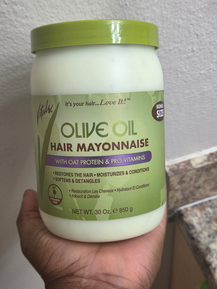Olive oil hair mayonnaise